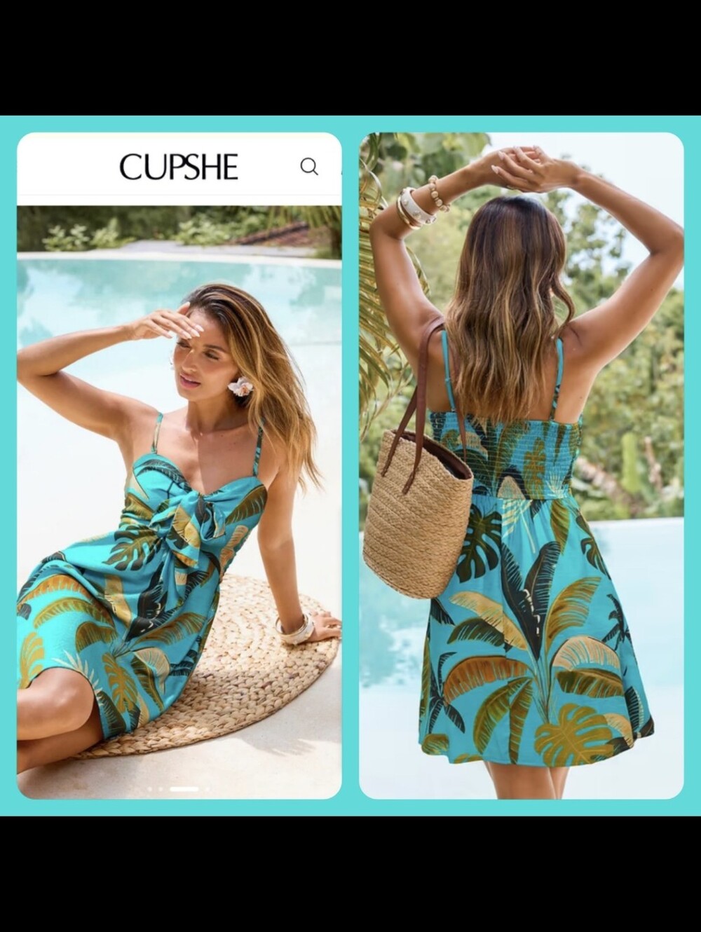 Cupshe Tropical Print Dress